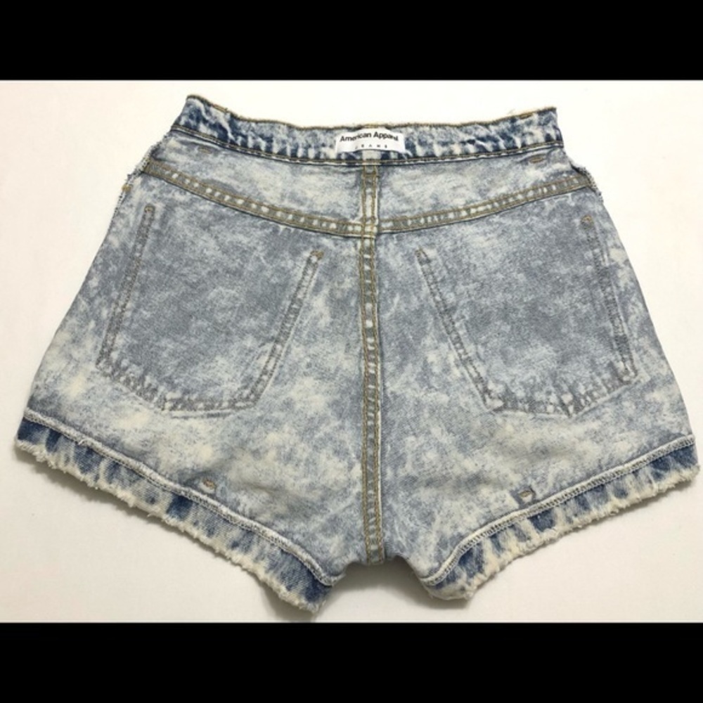 American Apparel Jeans High Waist Cuff Shorts - Picture 6 of 9
